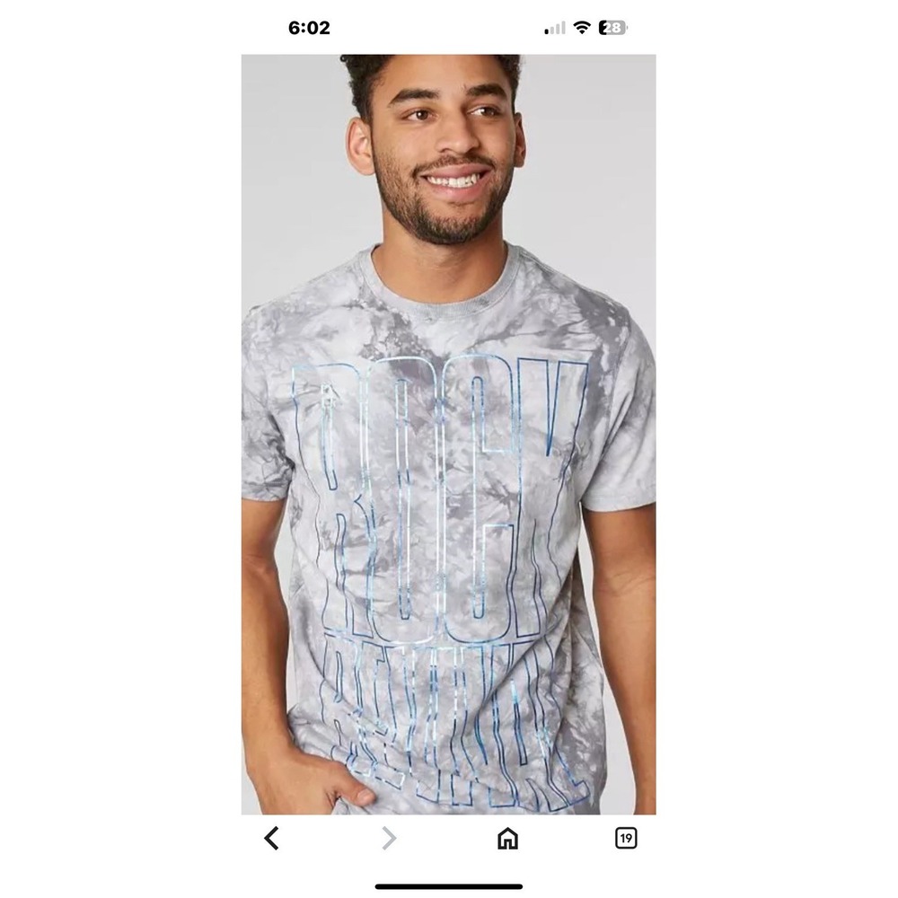 Rock Revival T Shirt Blue Tie-dyed‎ Size XXL